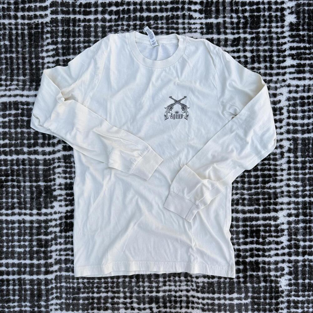 Agave White Long Sleeve Shirt with Agave Graphic
